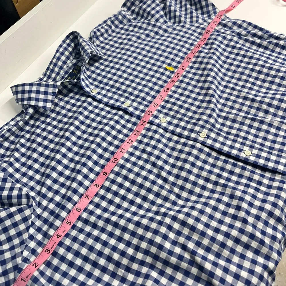 Imperfect Polo Ralph Lauren cotton long sleeve button down non iron shirt 2XB/2G